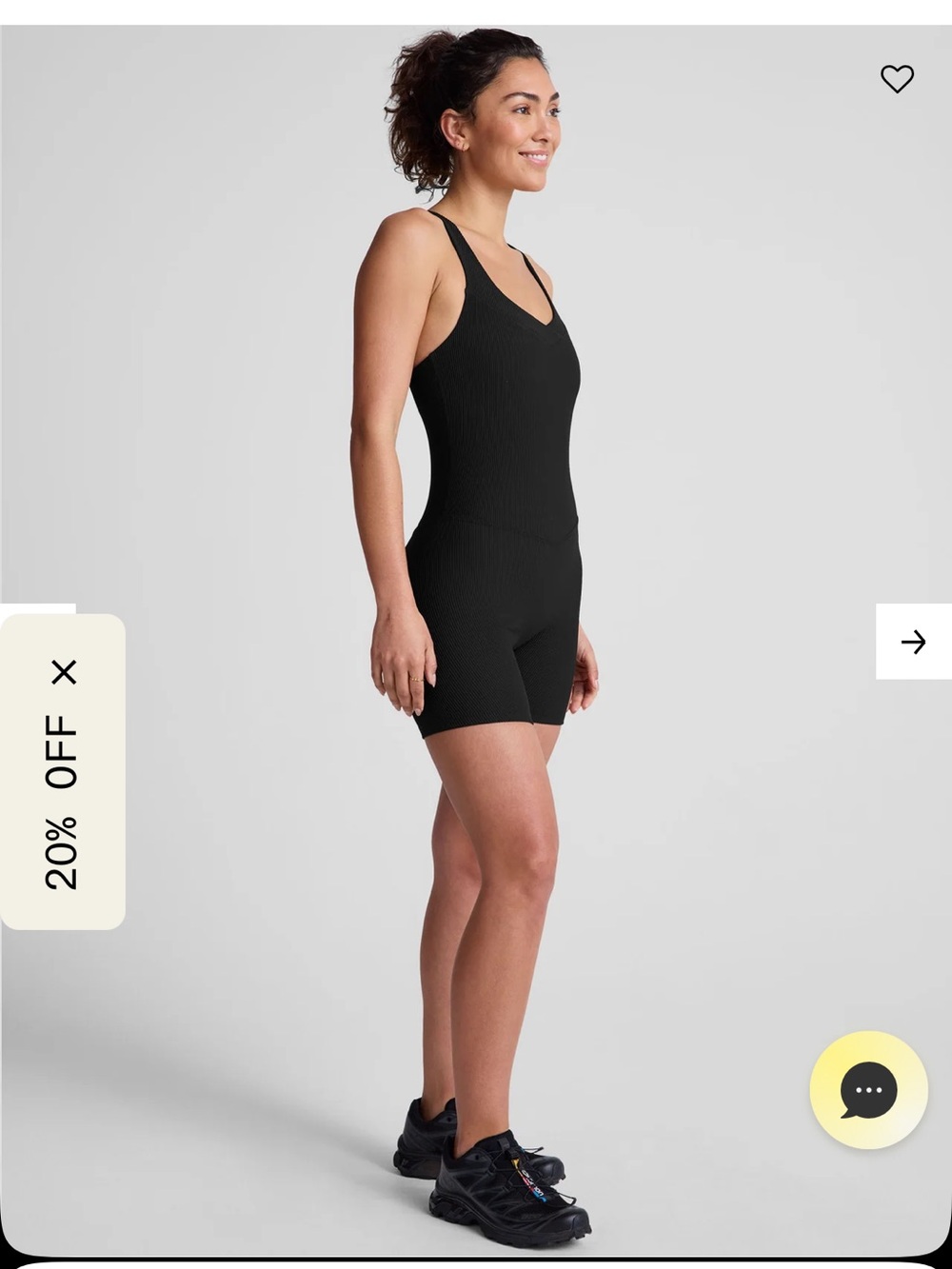 Beyond Yoga Routine Ribbed Biker Jumpsuit - Picture 3 of 6